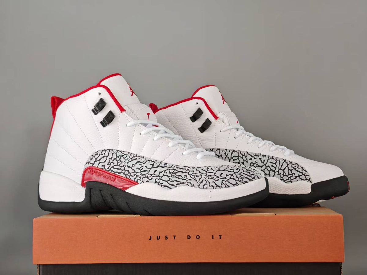 Air Jordan 12 Retro 'Summit White Varsity Red Lizard Texture'