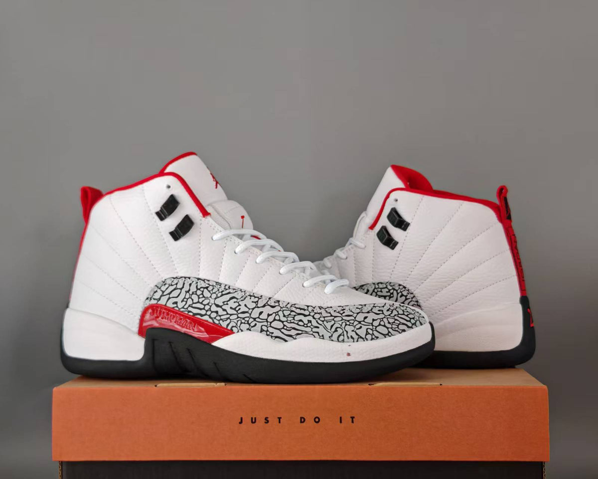 Air Jordan 12 Retro 'Summit White Varsity Red Lizard Texture'